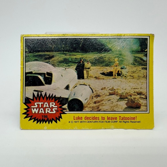 Topps Other - 1977‎ Topps Star Wars #198 Luke Decides to Leave Tatooine Green Series 4 Vintage